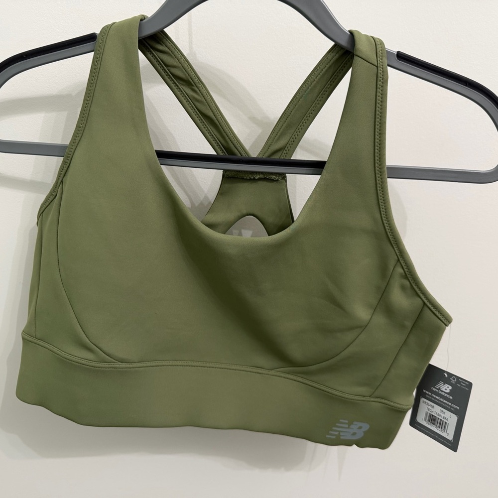 New Balance Olive Sports Bra